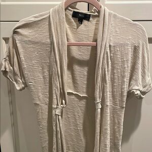 Ladies Mossimo Cream Open-Front Cardigan